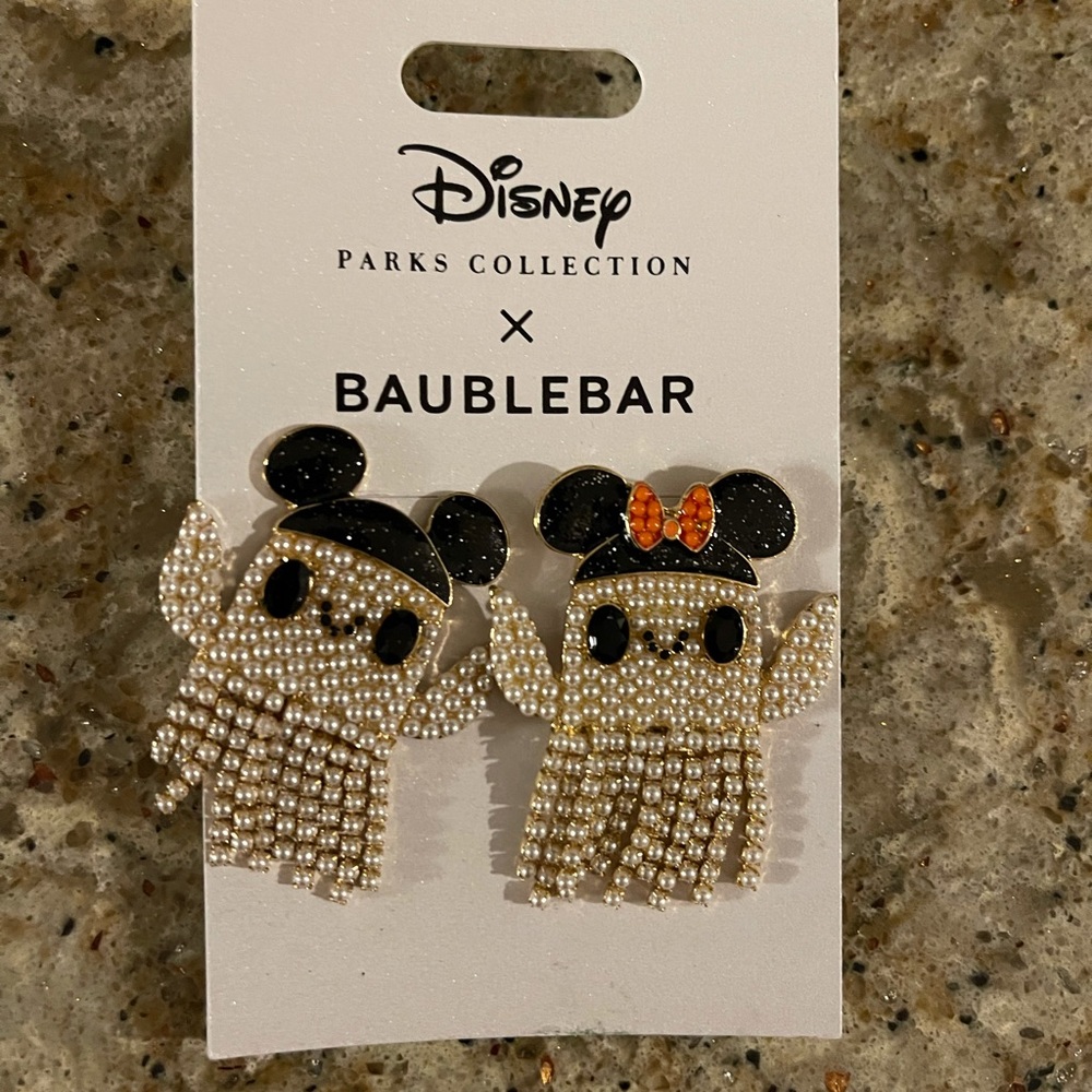 Disney x Baublebar Minnie & Mickey Ghost earring